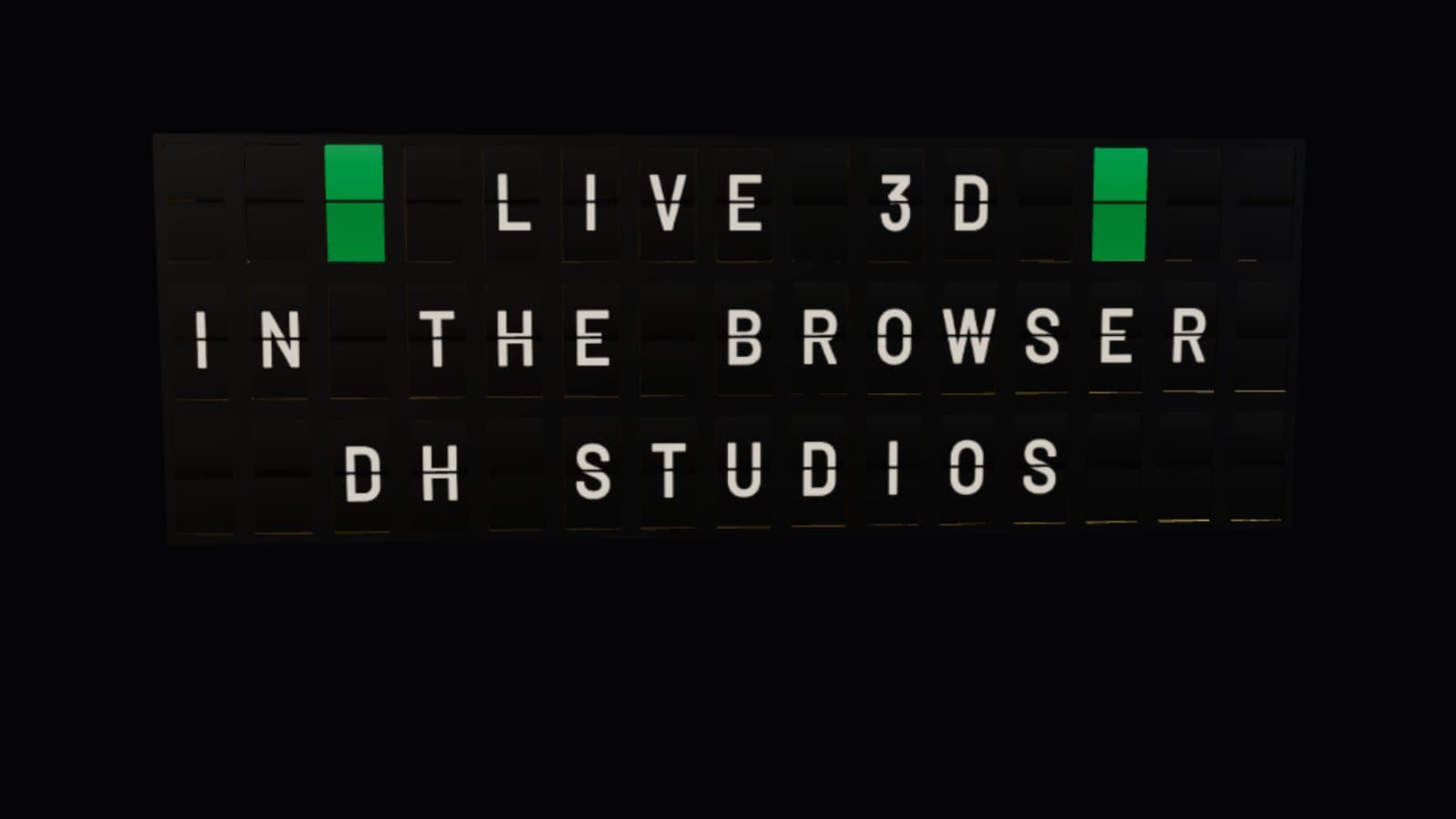A Vestaboard Note split-flap board rendered in 3D